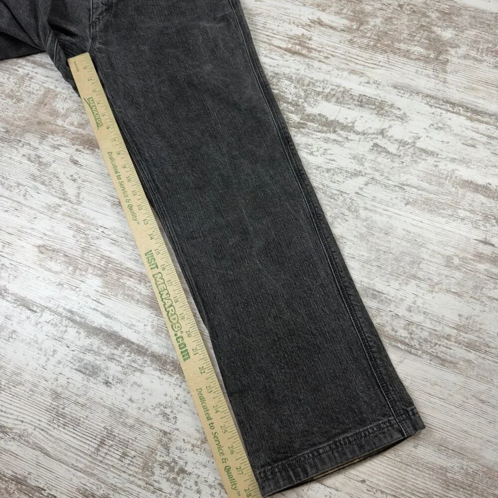 Duluth Trading Flex Ballroom Jeans Mens 32x28.5 Washed Black Stretch Gusseted